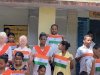 दृष्टिहीन बच्चों के बीच तिरंगा बितरण 