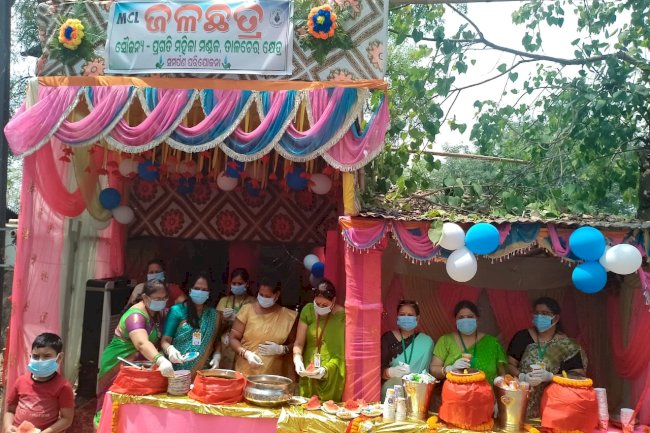 बढ़ते तापमान को देखते हुए जलछत्र का शुभारंभ 