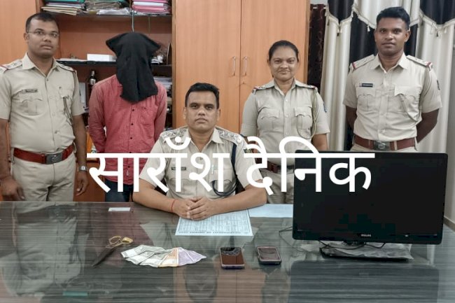 चार घंटे में  चोरी के समान के साथ चोर गिरफ्तार 