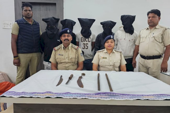 डकैती की योजना बनाते 5 दुर्दांत अपराधी गिरफ्तार