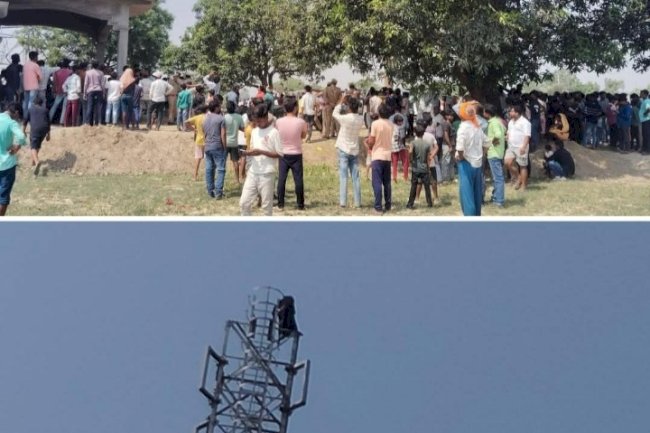 बस्ती में फिर टावर पर चढ़ी युवती घंटों चला हाई वोल्टेज ड्रामा