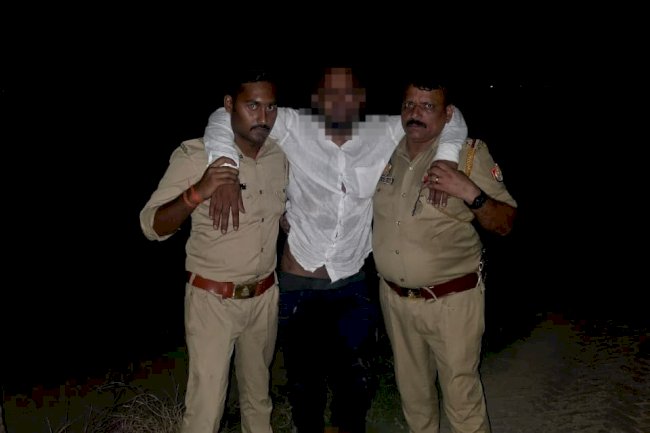 पुलिस की जबाबी कार्यवाही में गौतस्कर को लगी गोली