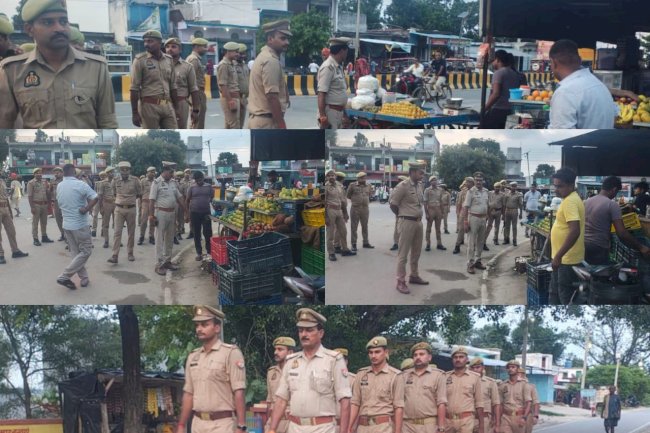 यातायात हेतु अवैध अतिक्रमण के विरुद्ध चला अभियान